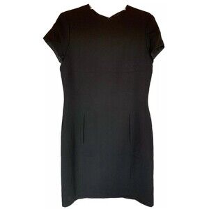 Vintage Oscar de la Renta Little Black Dress 100% Wool Sz 10 Luxury Old Money